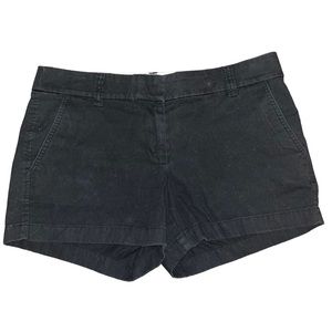 J Crew factory Shorts Black Size 4 Chinos Flat Front 3” Inseam.